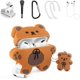 thumbnail image 1 of Cute AirPods Pro Case with Bear Keychain 6in1 Accessories, 3D Cartoon Biscuit Bear Skin Fashion Cool Fully Protected Shockproof Silicone Cover with Ai, 1 of 4