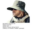 thumbnail image 6 of harmtty Windproof Bucket Hat Men Summer Sun Hat Windproof Strap Wide Brim Anti uv Sun Foldable Portable Gardening Fishing Travel Outdoor Fisherman Khaki, 6 of 6
