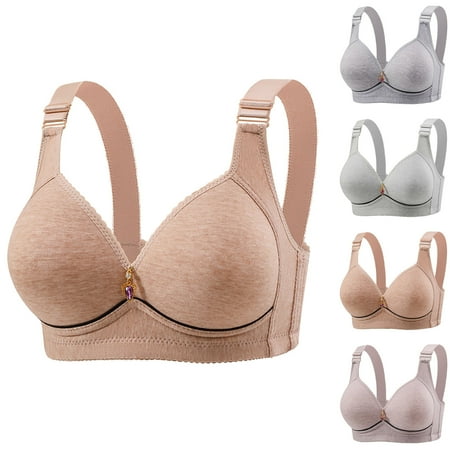 Summer Savings Clearance 2025 Bovxnpu Summer Plus Size Top for Women  Bras for Women Underwear  Ladies Without A Steel Ring With A Large Buckle In The Middle Breathable Underwear For Daily Wear 44
