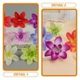 thumbnail image 5 of KAKOWELY 16 pinzas para el pelo con flores artificiales de seda, decoración de orquídeas, material para pinzas para el pelo con flores artificiales falsas., 5 of 5