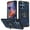 Blue, variant on For Motorola Moto G 5G 2025 Robust Magnetic Kickstand Hybrid Case Cover - Dark Purple