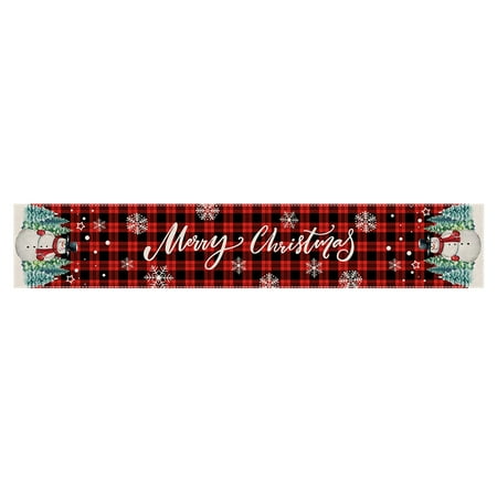

Christmas Desk Flag Table Runner Desktop Cover Xmas Festival Party New Year Ornament Props Home Living Room Restaurant Type 4