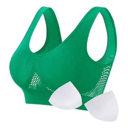 Juslio Minimizer Bras for Women Athletic Lightweight Vest Solid Yoga Bra