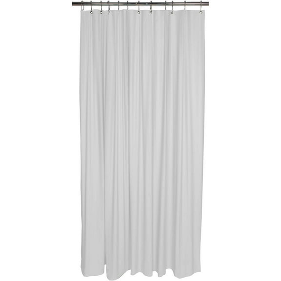 Bath Bliss 70" x 72" PVC Solid Bathroom Curtain Shower Liner, White
