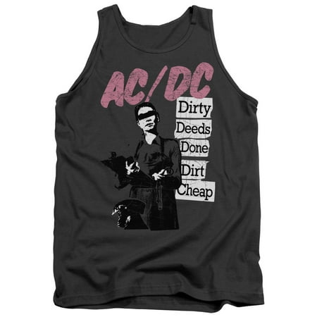 AC/DC Rock Band Dirty Deeds Done Dirt Cheap Album Cover Adult Tank Top