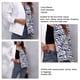 thumbnail image 5 of Blusa de manga larga con estampado de cebra, para mujer, con bloques de color, para el trabajo o la fiesta, mezcla de poliéster, talla L, 5 of 6