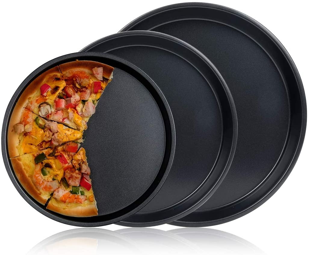 Chef Select Pizza Crisper Pan, 14-Inch Round, Large Size, Steel, Non-Stick,  Perforated - Pizza, Fries, Bread, Large Cookies