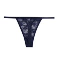 thumbnail image 2 of Ropa Interior dama Gibobby Tanga encaje para Mujer Azul marino L, 2 of 5
