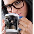 thumbnail image 2 of 3drose, Oh Man, What a Day, Black Bear, 15oz Two-tone Blue Mug, 2 of 6