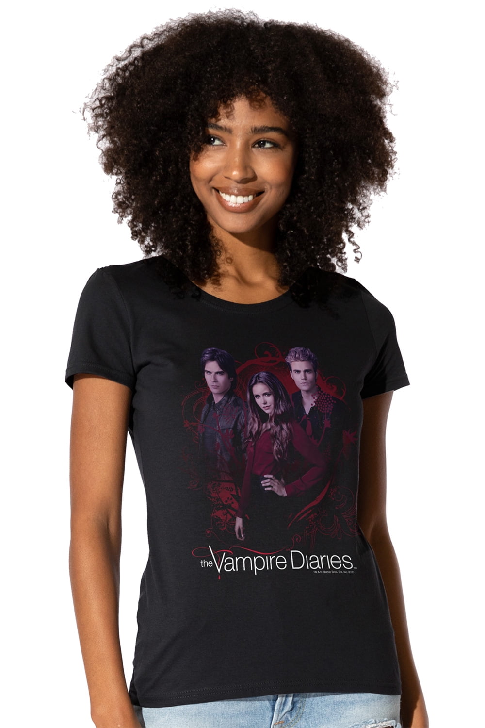 Nogen At øge National folketælling Vampire Diaries Company Of Three Women's T Shirt - Walmart.com