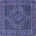 thumbnail image 1 of Ahgly Company Machine Washable Indoor Square Persian Blue Traditional Area Rugs, 4' Square, 1 of 4