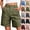 39# Army Green, variant on Women Mid Rise Cargo Shorts Trendy Button Multi Pocket Casual Shorts Comfortable Stretchy Loose Fit Summer Shorts Army Green M
