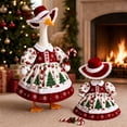 thumbnail image 5 of Qjidjing Porch Christmas Goose Outfits with Bells, for 23 inch Goose Statue, Outdoor Yard Lawn Garden Patio Christmas Holiday Decor, Red-3, 5 of 7