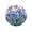 A003- Clear (Style D), variant on Acrylic Puzzle Suncatcher, Stained Glass Style Blue Iris Butterfly Pattern, 1 Piece 8.0 Inch Round Window Hanging Ornament, Sunlight Catching Home Decor for Window Wall Garden Porch