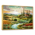thumbnail image 2 of Designart "Charming Italian Countryside Landscape" Countryside Floater Framed Wall Art Living Room, 2 of 5