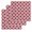 Red, variant on Black Rhombus Kitchen Dish Towels for Drying Dishes Set of 3, Retro Abstract Geometric Pattern Waffle Weave Microfiber Hand Tea Bathroom Towels Quick Dry & Absorbent Towel 15.7x23.6