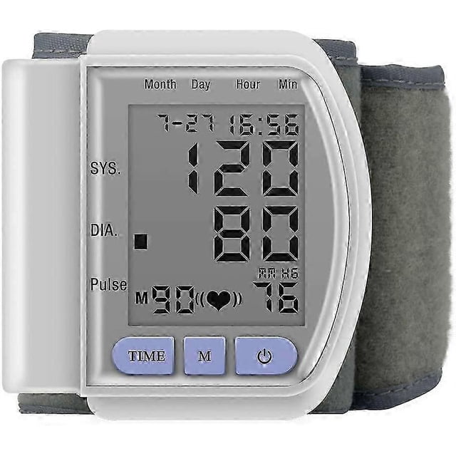 Lcd Wrist Bp Blood Pressure Monitor Heart Rate Fitness Blood Pressure Cuff Automatic Health Monitor