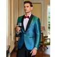 thumbnail image 2 of COOFANDY Mens Fashion Dress Suit Jacket Slim Fit Casual One Button Lapel Blazer Party Wedding Dinner Prom Tuxedo, 2 of 6