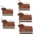 thumbnail image 2 of Toalla de baño para perros con capucha con correa ajustable, microfibra de secado rápido, superabsorbente para mascotas, perros y gatos, toalla de baño para secar marrón L brillar Hogar, 2 of 3