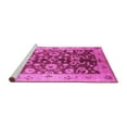 thumbnail image 2 of Ahgly Company Machine Washable Indoor Round Oriental Pink Traditional Area Rugs, 5' Round, 2 of 4