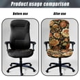thumbnail image 4 of POLERO Washable All-in-One Office Computer Chair Covers, Flowers Elastic Cloth Soft Office Chair Cover for Gaming Home Office, 4 of 7