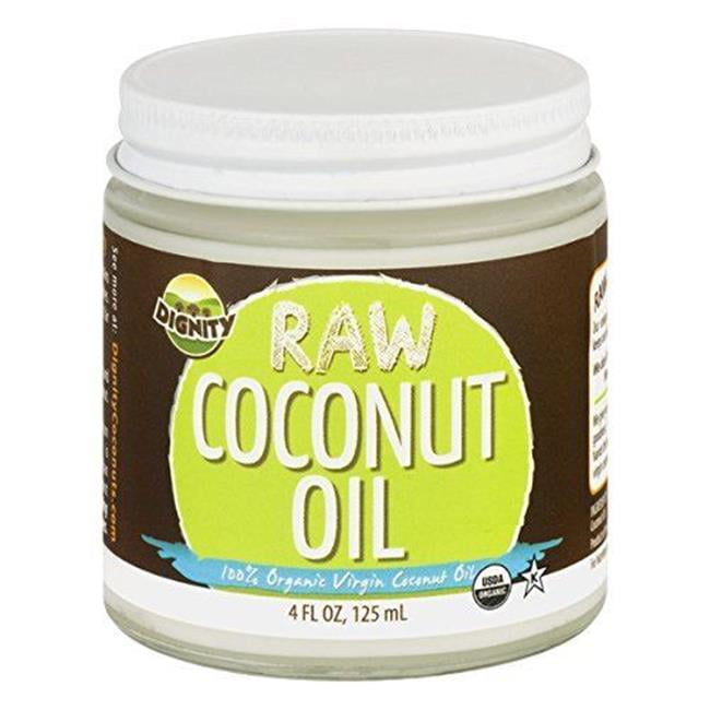 Dignity Coconut Oil Raw 100 Organic, Jar, 4.0 OZ