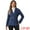 Dark Blue, variant on Unique Bargains Women's Faux Suede Belted Long Sleeve Single Breasted Blazer L Brown