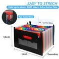 thumbnail image 4 of Annvchi Accordion File Organizer 24 Pocket Retractable Folder with Lid Handheld A4 Letter Size File Box with High Capacity Plastic Colored Paper File Organizer, 4 of 10