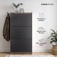 thumbnail image 2 of Mueble Zapatero Gabinete Madera Organizador con 3 Niveles, 2 of 8