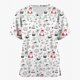 thumbnail image 5 of Uniforme de enfermera de moda para mujer, estampado de muñeco de nieve navideño, manga corta, cuello en V, uniforme de trabajo de Papá Noel, uniforme de trabajo médico 2024, 5 of 5