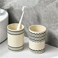 thumbnail image 5 of Ceramic Toothbrush Holders for Bathrooms, Toothbrush Caddy, Toothbrushes and Toothpaste Cup, 5 of 6