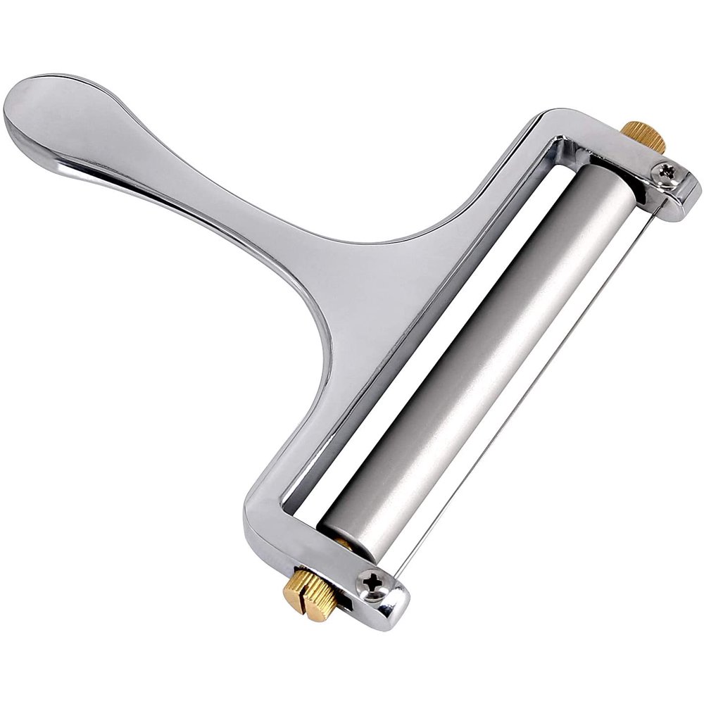 Stainless Steel Cheese Slicer, Adjustable Thickness Wire Cheese Cutter