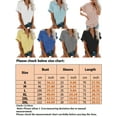 thumbnail image 2 of Niuer Ladies Fashion Cuff Short Sleeve T Shirt Women Loose Button Down Shirts Pocket Beach Single Breasted Casual Tees, 2 of 2