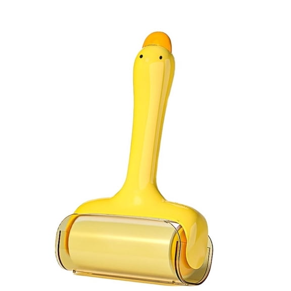 TAROFISH Reusable Lint Roller 7.9 Inch Sticky Hair Remover with Refillable Adhesive Sheets for Clothes Furniture Pet Hair Removal,1,Yellow