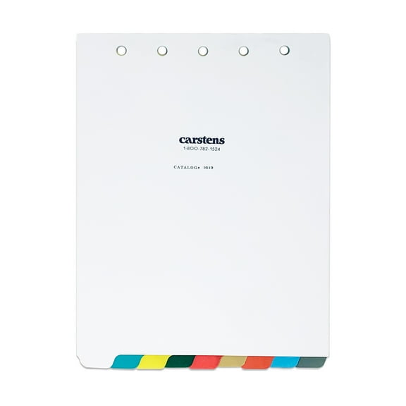 Carstens Heavy Duty Plastic Dividers, 9-Tab, Multi-Color, Blank, for Top-Opening 2-Ring, 3-Ring and 5-Ring Binders