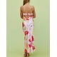 thumbnail image 2 of Vestido largo Realtix con estampado de satén de verano sin espalda para mujer, 2 of 5