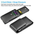 thumbnail image 4 of Takfox Cell Phone Holster for Samsung Galaxy Note 20 Ultra S20+ S24 S10e S9 S8 A15 A14 A35 A51 A71 5G A10e A20 A50, Note 10 9 8 J7 J3 Phone Belt Clip Holster Leather Carrying Pouch w Card Holder,Black, 4 of 8