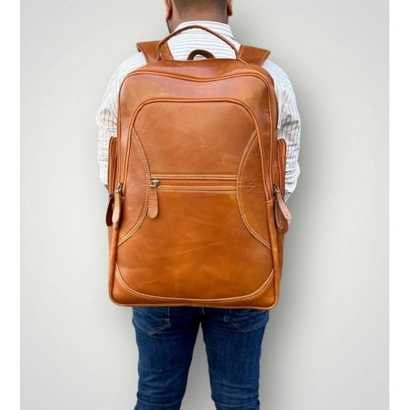 Cowhide Leather Backpack for Men,