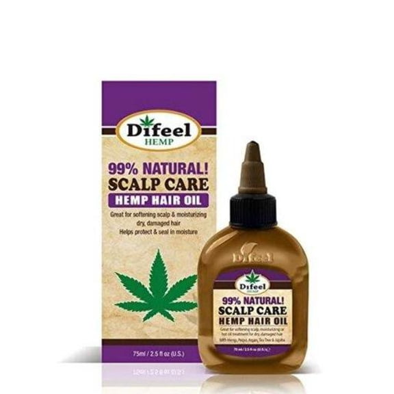 Difeel Hemp 99% Natural Hemp Hair Oil - Scalp Care 2.5 oz.