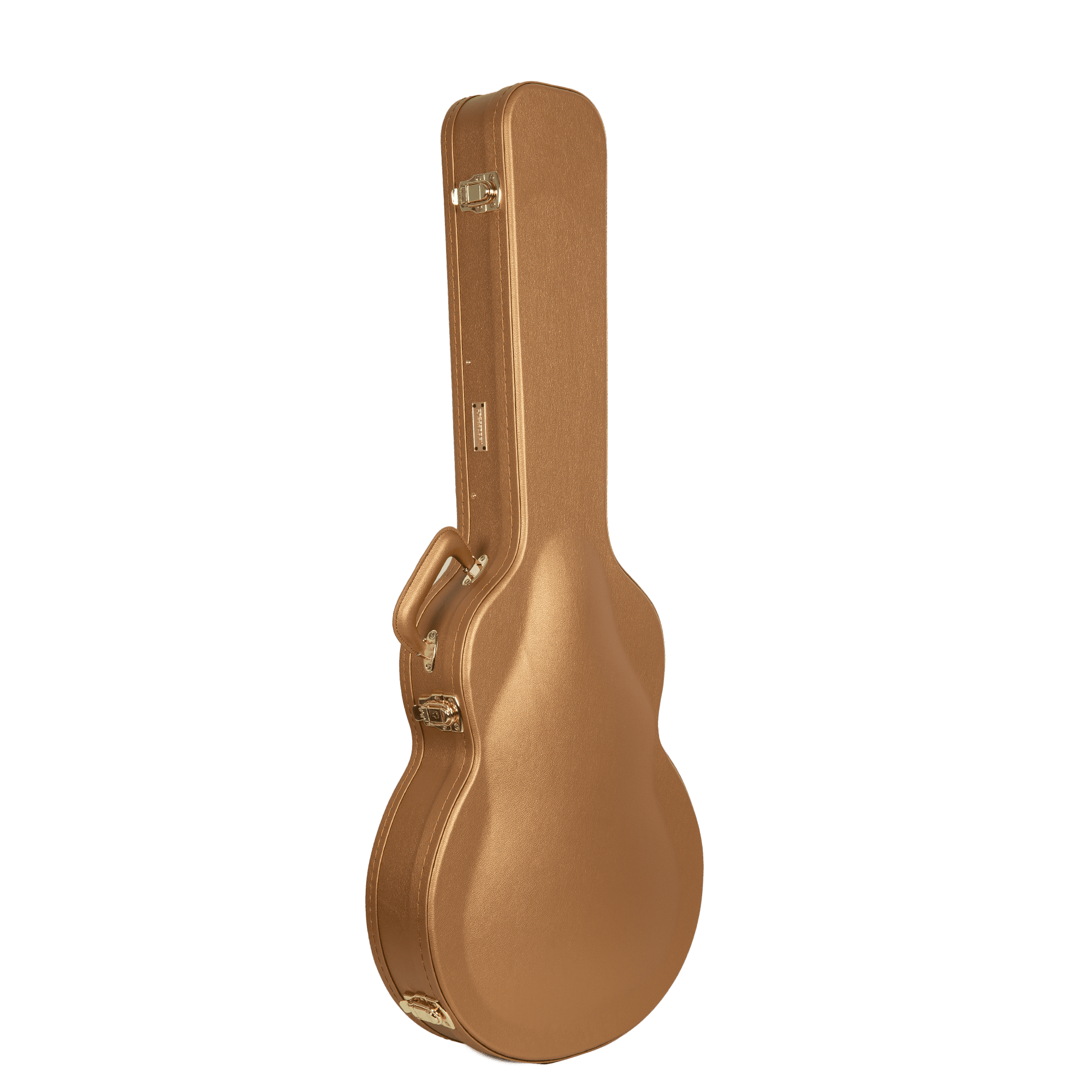 Crossrock Designer Series Case fits 335 Style 6-string Semi-Hollow Electric Guitars- Security Lock, Metal Feet, Storage Space- Luxury Gold