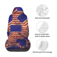 thumbnail image 4 of Wukai Vintage USA Flag Full Set Car Seat Covers with Soft Padding Universal Auto Front Seats Protector and Cushion Mat, 4 of 5