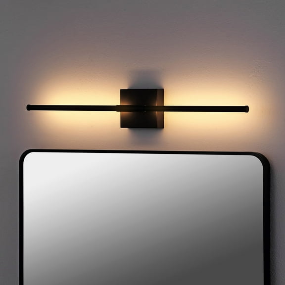 JONATHAN Y Makena 28" Modern Minimalist Dimmable Integrated LED Metal Wall Sconce, Oil Rubbed Bronze