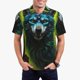 thumbnail image 1 of Balery Fluorescent Wolf Camisa Polo de Hombre con Estampado, de Manga Corta y Tejido Medio, Camisa Tipo Golf Polo-Medium, 1 of 6