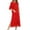 Red, variant on Robes For Women Zipper Front Bathrobe Half Sleeve House Coat Long Nightgown With Pockets Soft Loungewear S-3XL