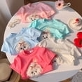 thumbnail image 4 of lnmuld Girls Summer Casual Short Sleeve T-Shirt, Cute 3D Design Soft Round Neck Tee for Children Color:White,Size:2-3 Years, 4 of 8