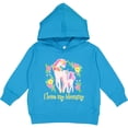 thumbnail image 2 of Inktastic I Love My Mommy Unicorn with Pink and Yellow Flowers Toddler Hoodie, 2 of 4