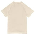 thumbnail image 6 of FORMRS Boys Rash Guard Short Sleeves Swim Shirt Quick Dry UPF 50+ Sun Protection, Sizes 3-12T, Beige Starfish, 6 of 6