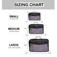 thumbnail image 6 of BLACK TRAVEL PACKING CUBES MESH NET LIGHTWEIGHT BAGS FOR LUGGAGE PCK OF 3 S/M/L, 6 of 8