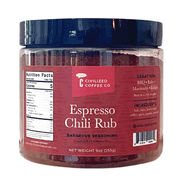 Civilized Coffee Espresso Chili Rub, Barbecue and Steak Seasoning Spice Mix jar (9oz)