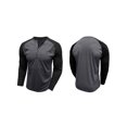 thumbnail image 2 of SUNSIOM Men's Spring Autumn Casual T-shirts Long Sleeve Round Neck Contrast Color Button Up Tops, 2 of 6